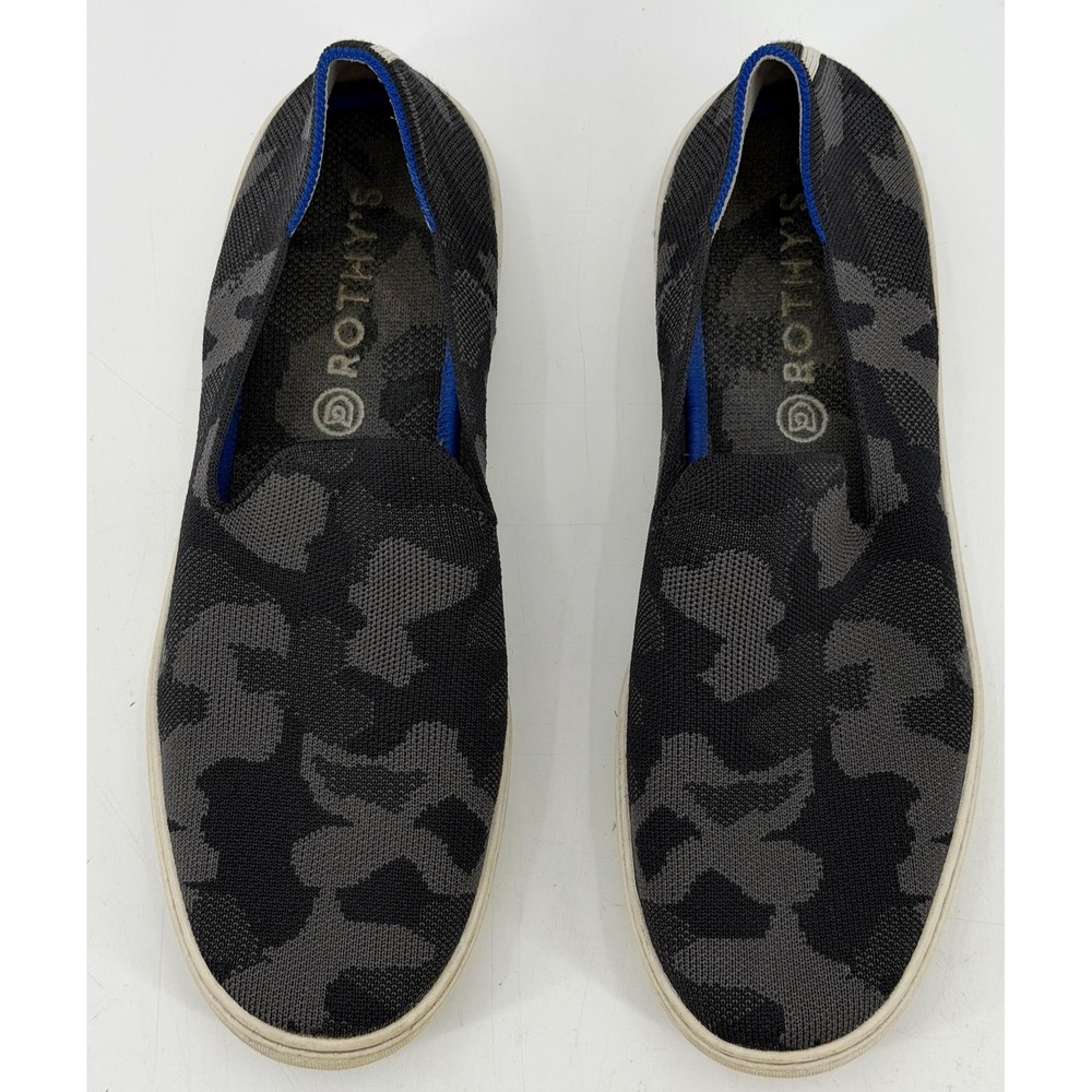 Rothys Shoes Womens 11 Gray Camo The Original Slip On Sneaker Casual‎ Preppy